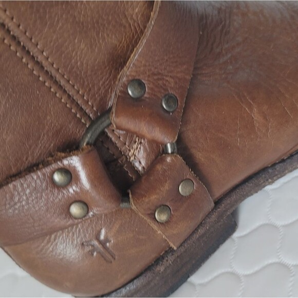 FRYE Womens PHILLIP HARNESS TALL Leather BOOTS Size 6 - Picture 3 of 12